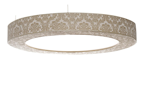 Lustre Redondo com Abajur Suspenso