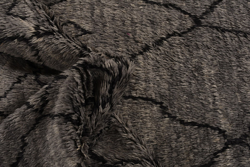 Tapete Berber Castanho Pelo Alto