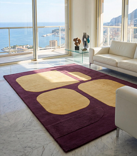 Tapete Rounded Blocks Plum