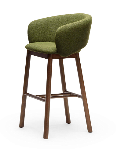 Banco de Bar Bel SG-75 Verde em Nogueira