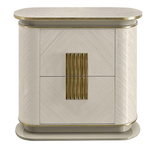 Mesa de Cabeceira Dilan Branca/Dourada