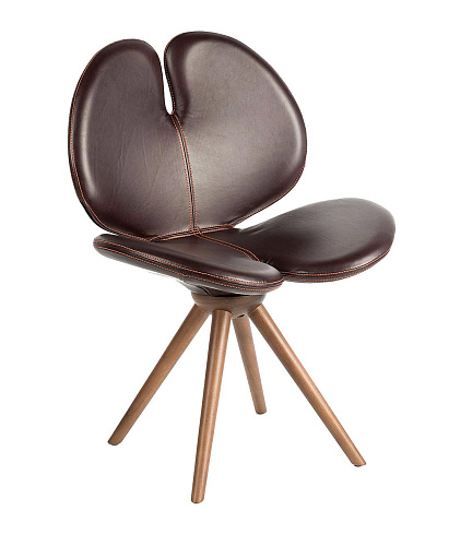 Cadeira Pansè em Lã e Couro