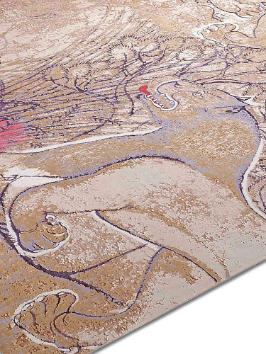 Tapete Two Lions Tecido à Mão