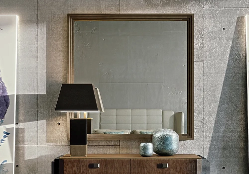 Espelho moldura madeira