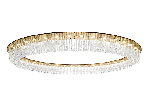 Lustre Oval com Pendentes de Vidro Murano
