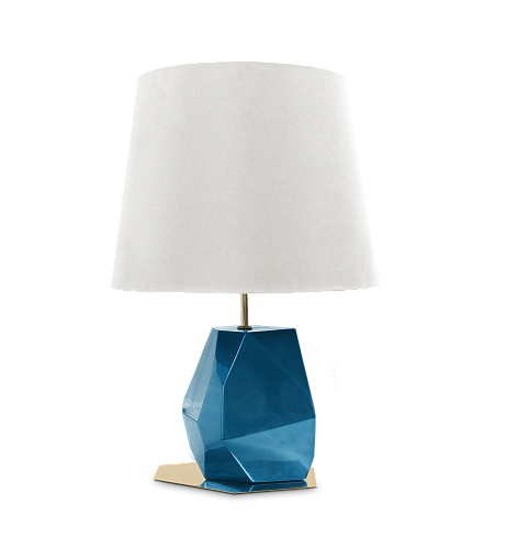 Candeeiro de mesa pequeno azul Essence