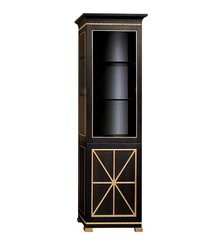 Vitrine Alta em Madeira Lacada a Preto