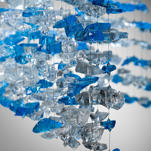 Lustre com Vidro de Murano Azul