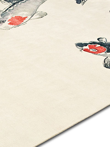 Tapete Fish Original em Branco Luxury Feito à Mão