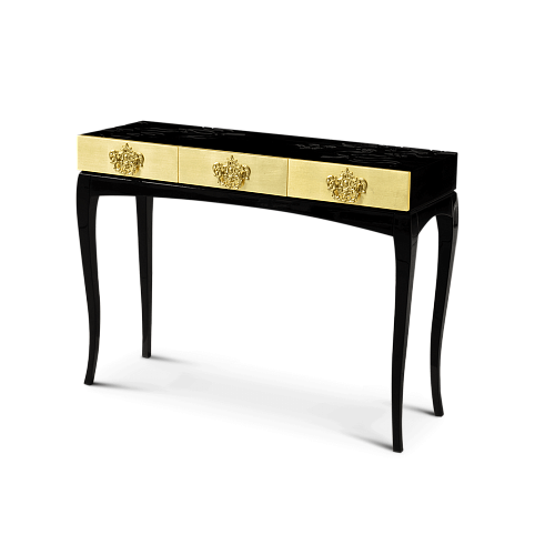 Consola Luxe Dourada Trinity
