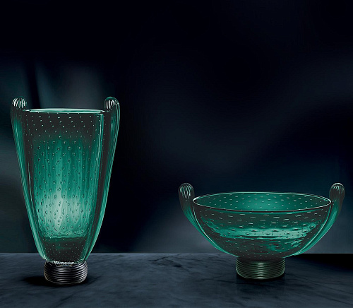 Vaso em Vidro de Murano Feito à Mão