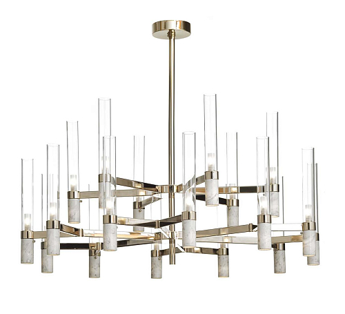 Lustre em Mármore Carrara e Vidro