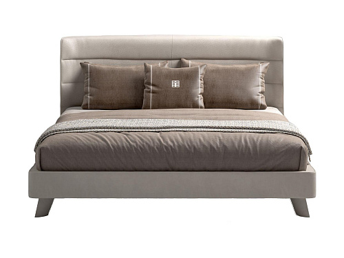 Cama Revestida a Pele com Cabeceira