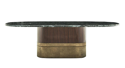 Mesa de Jantar Oval Alma com Tampo em Mármore