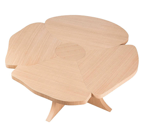 Mesa de Jantar Oval em Madeira Natural