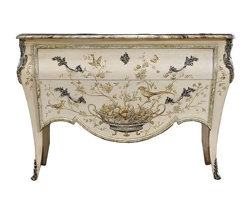 Cómoda Barroca em Madeira Pintada Artesanal