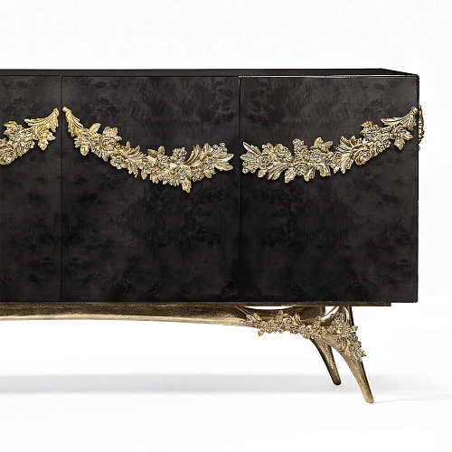 Aparador verniz raiz choupo preto Majestica