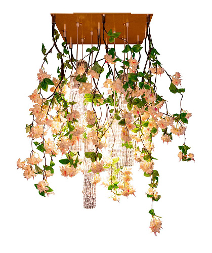 Lustre Quadrado White Cascade