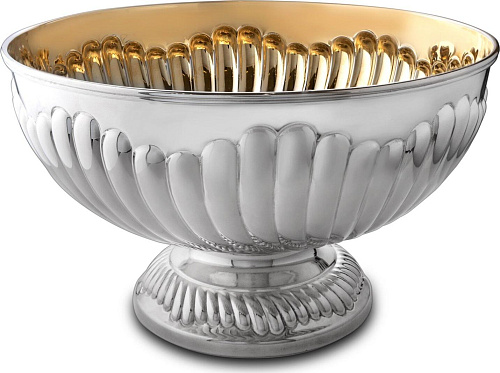 Taça Redonda Prateada/Dourada