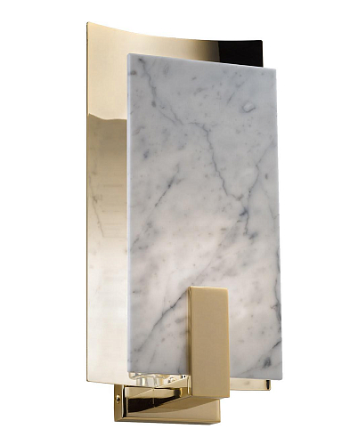 Aplique de Parede em Latão e Mármore Carrara