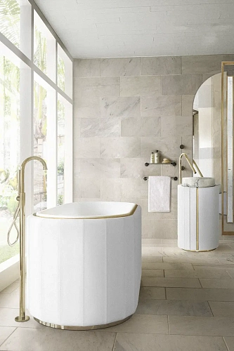 Lavatório de coluna Imperial branco