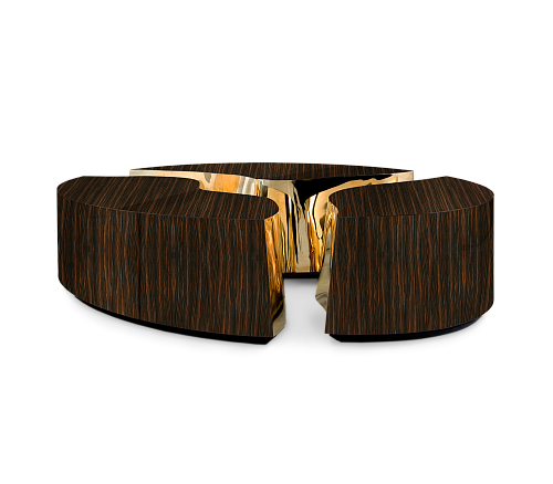 Mesa de Centro Oval Ébano Fissure