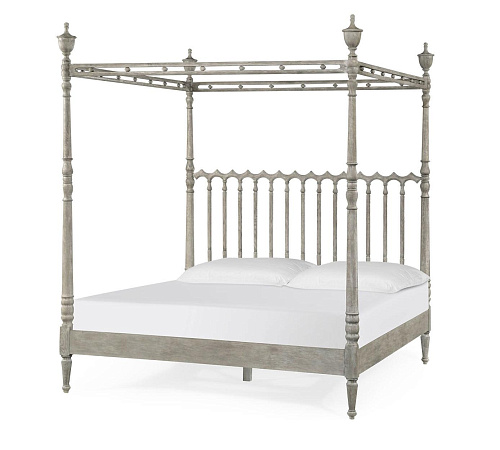 Cama de Casal Morris King Greyed Oak