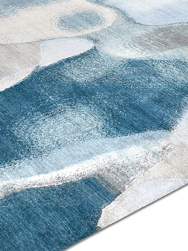 Tapete Luxuoso Turquoise Blue Feito à Mão