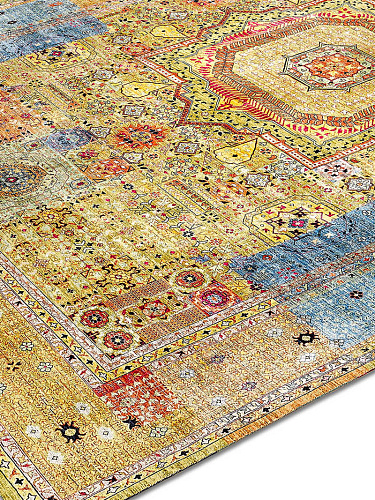 Tapete Cosmic Amarelo Feito à Mão