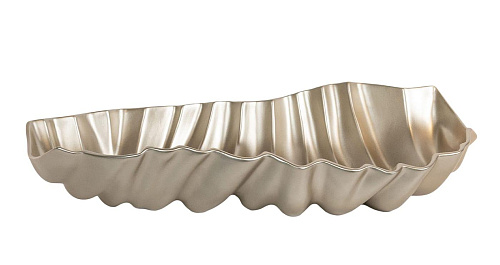 Centro de Mesa Bege Plissado Acetinado