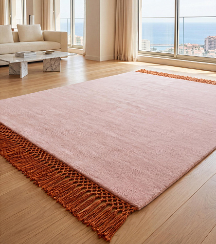 Tapete Minimal Fringe Blush