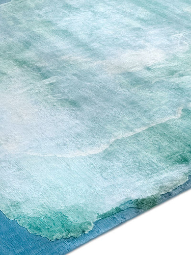 Tapete Mono Turquesa Luxury Feito à Mão