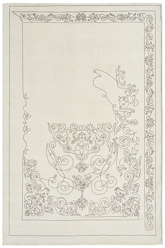 Tapete One-Stroke Tecido à Mão