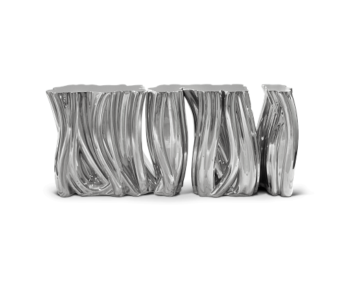 Aparador Monochrome prateado premium