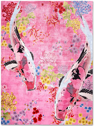 Tapete Fish Rosa Luxury Feito à Mão