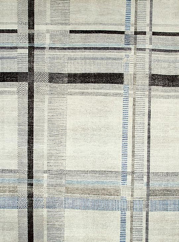 Tapete Feito à Mão Turco Xadrez