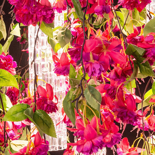 Lustre Quadrado Pink Cascade