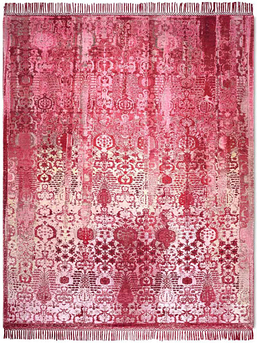 Tapete Luxuoso Woods Strawberry Anodado à Mão