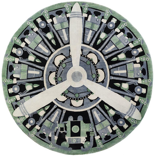 Tapete Rotor Redondo Tecido à Mão