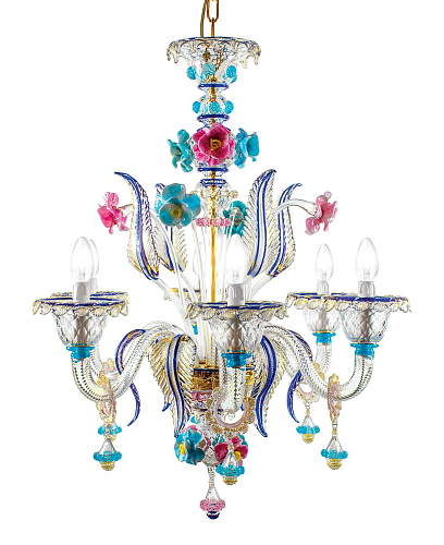 Lustre Murano em Vidro Multicolor