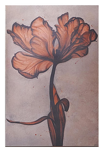 Pintura de parede Amber Flower âmbar
