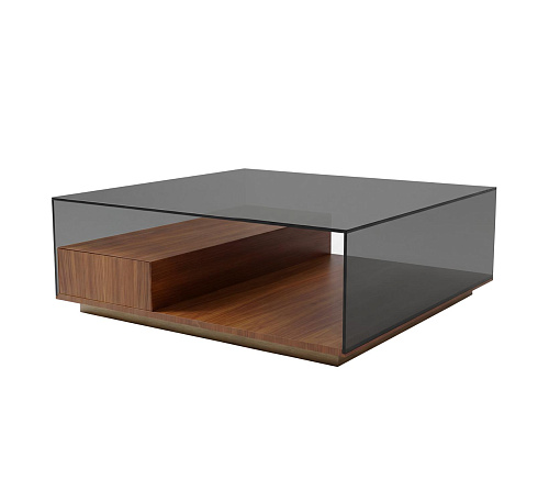 Mesa de Centro Peter com Tampo em Vidro