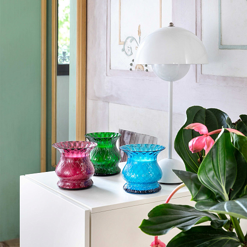 Vela Ruby Tulip em Vidro de Murano