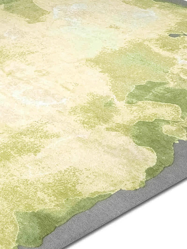 Tapete Mono Verde / Amarelo Luxury Feito à Mão