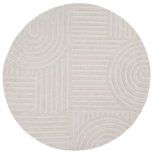 Tapete Redondo Zen Garden Marfim