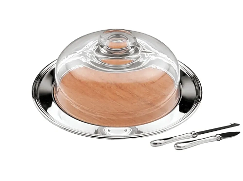 Bandeja inglesa para queijo com tampa