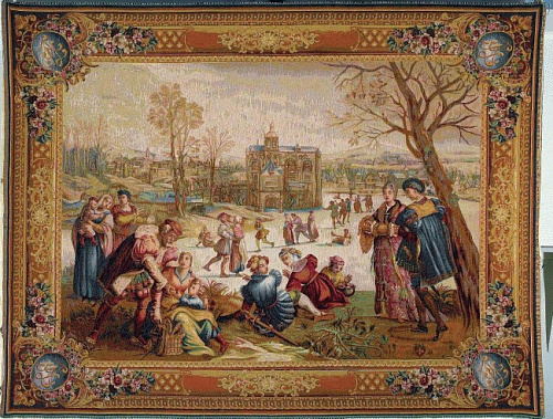 Tapeçaria patinador horizontal ou inverno horizontal