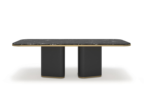 Mesa de Jantar Edmond em Mármore Escuro