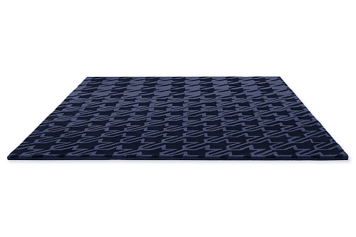 Tapete Houndstooth Azul Escuro
