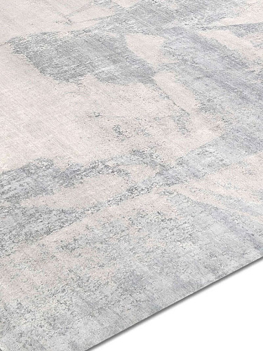 Tapete Cinzento / Bege Feito à Mão